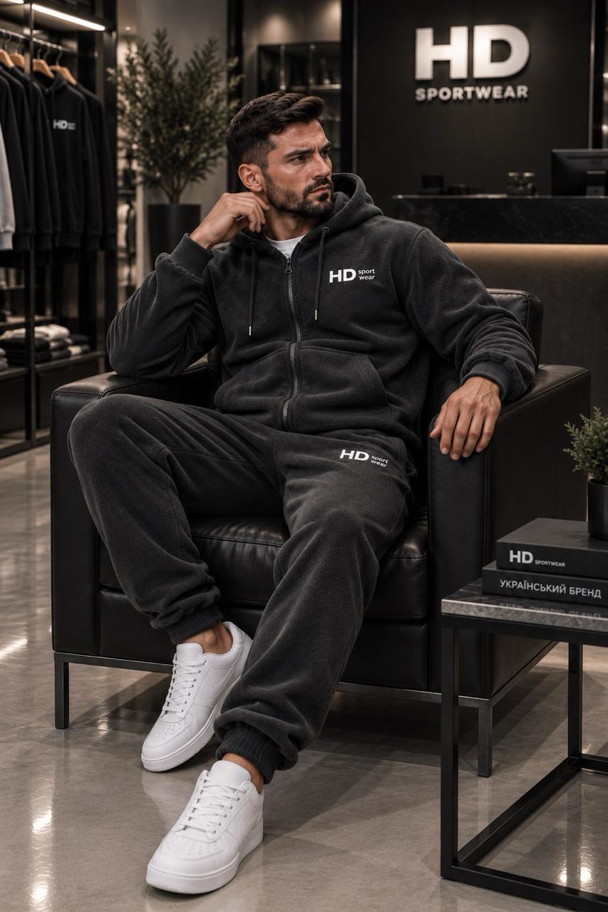 Чоловічий костюм Polar Fleece графіт HD Sportwear